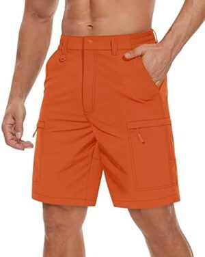 TACVASEN Men's Shorts Lightweight Quick Dry Stretch Cargo Shorts with 5 Pockets for Hiking Golf Fishing Camping Travel