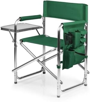 ONIVA - a Picnic Time brand - Sports Chair with Side Table, Beach Chair, Camp Chair for Adults, (Hunter Green)