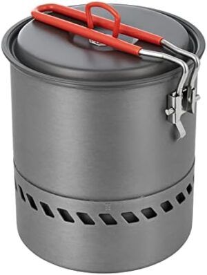 Bulin Camping Cooking Pot Heat Exchanger Outdoor Camp Pot 1.5/2.1 Liter Lightweight Backpacking Hiking Pot - Outstanding Boil Times & Save Fuel