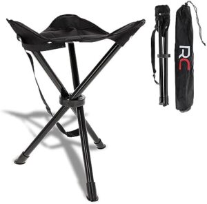 Folding Camping Stool Tripod Compact Hunting Chair - Portable 3 Legged Stool Ultralight Backpacking Chair