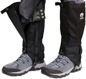 Pike Trail Waterproof Adjustable Leg Gaiters: for Hiking in Mud, Sand, and Snow - Hunting, Mountain Climbing, or Snowshoeing