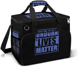 Unborn Lives Matter Backpack Camping Cooler Leak Insulated Waterproof Portable Cooler Bag with Handle Shoulder Strap