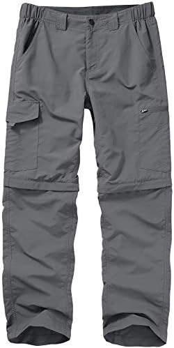 Mens Hiking Pants Convertible Zip Off Lightweight Quick Dry Fishing Safari camping travel boy Scout Pants