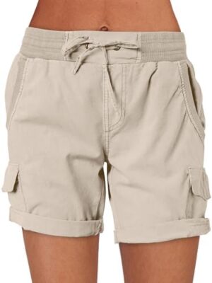 ANRABESS Womens Summer Shorts 2024 Dressy Casual Hiking Cargo Shorts Trendy Outdoor Outfits 6 Pockets