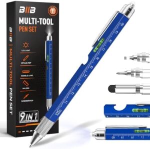 BIIB Gifts for Men, Birthday Gifts for Men 9 in 1 Multitool Pen, Mens Gifts for Him Dad Husband Boyfriend Grandpa, Dad Gifts for Men Who Have Everything, Useful Tools Gadgets for Men, Mens Gifts Ideas