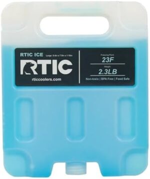 RTIC Refreezable Reusable Cooler Ice Packs Cold Ice Chest Pack Long-Lasting Break-Resistant for Food, Drink, Travel and Storage, 2 Pack