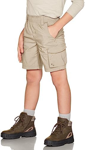 CQR Kids Youth Pull on Cargo Shorts, Outdoor Camping Hiking Shorts, Lightweight Elastic Waist Athletic Short with Pockets