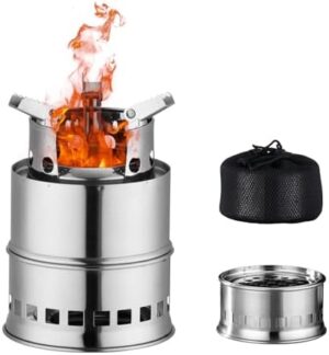 backpacking stove camp stove Mini Portable Wood Burning Stove Mini Fire Pit for Table Camping Stove Foldable Stainless Steel Outdoor Camping Hiking Backpacking Picnic BBQ