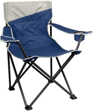 Coleman Big-N-Tall Quad Chair with Cup Holder & Side Pocket, Water-Resistant Oversized Camping Chair Supports up to 600lbs, Great for Tailgating, Camping & Outdoor Use, Carry Bag Included