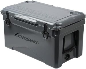 EchoSmile 30/35/40 Quart Rotomolded Cooler, 5 Days Protale Ice Cooler, Ice Chest Suit for BBQ, Camping, Pincnic, and Other Outdoor Activities