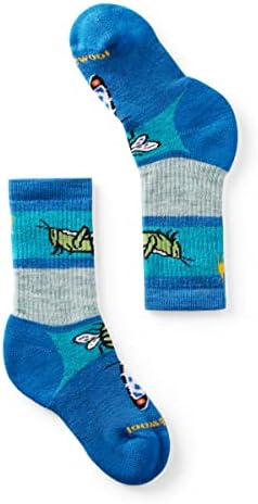 Smartwool Kids' Hike Full Cushion Merino Wool Garden Bugs Pattern Crew Socks