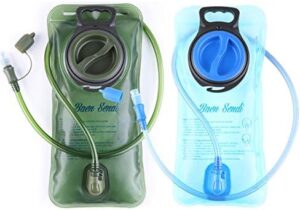 Hydration Bladder 2 Liter/70 oz(2 Pack) - Water Bladder Pack of 2(1 Piece blue+1 Piece Armygreen) - BPA Free Hydration Pack Replacement