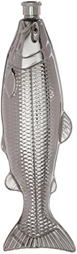 Kikkerland Fish Flask, Stainless Steel