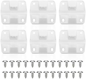 Cooler Hinges with Screws Set - Compatible with Coleman Camping Coolers Plastic Hinges, 6 Pack Ice Chest Coolers Hinges with 24 Pcs Screws