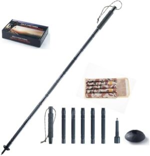 Trekking Pole Kit for Hiking, Mountaineering, 13.84 oz, Fully Adjustable, Compact Storage, Business Grey