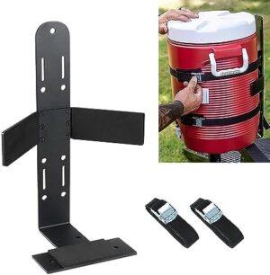 LCGP 5 Gallon Water Cooler Holder Rack for Open Landscape Trailers, Trucks, Tractors, Utvs with Beds and Some Lawn Mowers