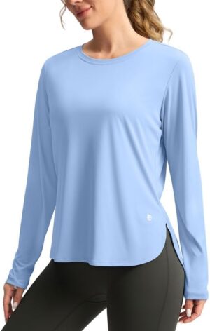 Women's Sun Shirts UPF 50+ Long Sleeve UV Protection Shirt Lightweight Quick Dry Workout Hiking Tops for Women