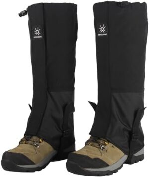 Snow Boot Gaiters - Waterproof and Sandproof Boot Gaiters - Adjustable, Lightweight and Breathable - Suitable for Hiking, Snow Walking and Other Outdoor Activities