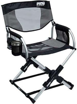 GCI Outdoor Pico Arm Chair, Folding Director's Chair with Carry Bag