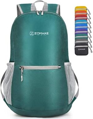 ZOMAKE Ultra Lightweight Hiking Backpack 20L - Packable Small Backpacks Water Resistant Daypack for Women Men(Dark Green)