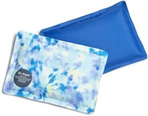 Cool Coolers by Fit & Fresh 2 Pack Soft Ice, Flexible Stretch Nylon Reusable Ice Packs for Lunch Boxes & Coolers, Aqua Tye Dye