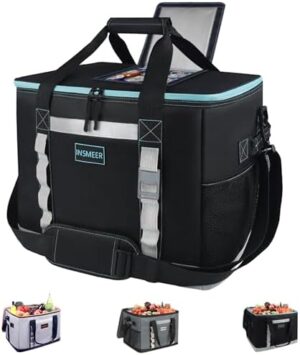 INSMEER Insulated Cooler Bag 65Cans/32 Cans Large Cooler Bag Soft Sided Cooler with Shoulder Strap, Collapsible Leakproof Portable Coolers for Camping/Beach/Food Delivery/Shopping/Outdoor/Picnic