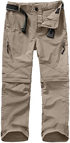 Boys Pants Kids Adjustable Waist Outdoor Quick Dry lightweight Waterproof Pull On Casual Convertible Cargo Scout Pants