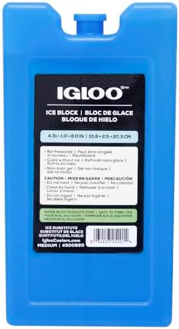 Igloo Maxcold Ice Blocks, Reusable Ice packs for Coolers, Freezer Pack, Cold Packs for Coolers, Long lasting Ice Blocks