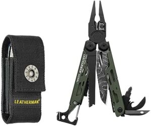 LEATHERMAN, Signal, 19-in-1 Multi-tool for Outdoors, Camping, Hiking, Fishing, Survival, Durable & Lightweight EDC, Made in the USA, Topographical Print