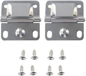 Cooler Stainless Steel Hinges with Screws Set Replacement -Compatible with Coleman Camping ice Chest Coolers Accessories 5235 6262 6270 (2 -Pack Stainless Steel Hinges)