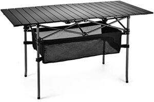 Sanny Outdoor Folding Portable Picnic Camping Table, Aluminum Roll-up Table with Easy Carrying Bag for Indoor,Outdoor,Camping, Beach,Backyard, BBQ, Party, Patio, Picnic