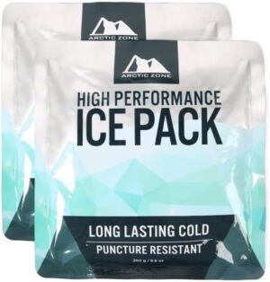 Arctic Zone High Performance Ice Pack for Lunch Boxes, Bags, or Coolers, Set of 2-250 grams each