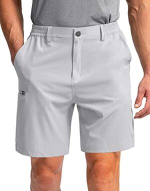 Pinkbomb Men's Golf Shorts with 6 Pockets Stretch Quick Dry Hiking Work Dress Shorts for Men