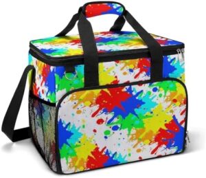 Paint Splash Backpack Camping Cooler Leak Insulated Waterproof Portable Cooler Bag with Handle Shoulder Strap