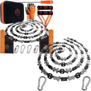 High Limb Rope Saw 53 In - Zero Effort 360 Arborist Rope Chain Saw Bundle - Limb Saw - Hand Chain Saw - Cable Saw - Tree Limb Cutter - Rope Saw Tree Saw High Limb Both Sides