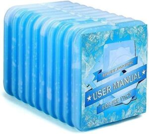 10pcs Cool Coolers Slim Ice Packs Quick Cooling & Long-Lasting for Lunch Box | Lunch Bags | Freezer Packs Reusable Cool Pack | Ice Packs for Office/Jobsite/Camping/Beach/Picnics/Golf