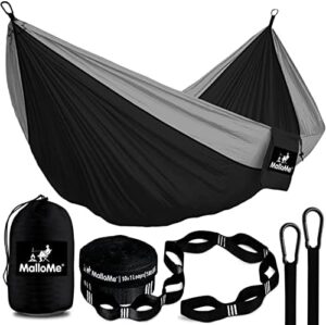 MalloMe Camping Hammock for Adults & Kids - Portable Hammocks for Outside - Hamacas Para Adultos Outdoor Single & Double Two 2 Person Hammock - Hamaca/Hamacs/Amacas Heavy Duty Tree Travel Hamock