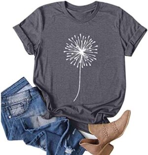 Cute T Shirts for Girls 10-12 Years Old Crew Neck Casual Floral Sunflower Tops Short Sleeve Tees Shirts Cotton Blouses