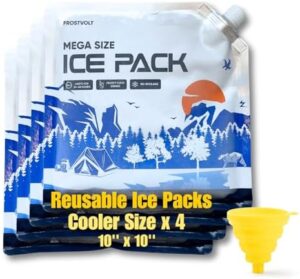 Reusable Ice Packs for Cooler and Lunch Boxes | Lasting Up to 8-48 Hours Freezer Packs | Lunch box and Cooler Long Lasting Ice Packs, Beach Trip Must Haves