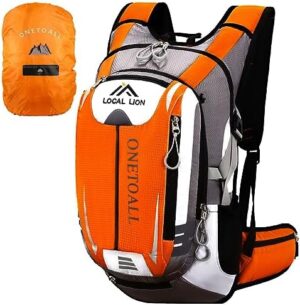 LOCAL LION Cycling Backpack, Small Hiking Backpack, Waterproof Bike Biking Backpacks - Lightweight for Skiing Running 18/25L