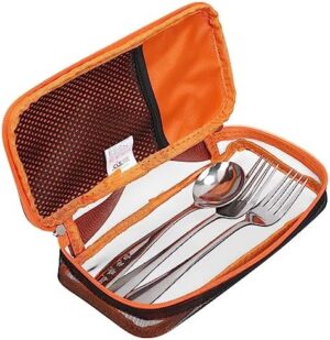 Camping Utensil Bag Travel Cookware Storage Bag Portable Silverware Bag Cooking Utensils Organizer Tableware Fork Spoon Chopsticks Organizer for Outdoor Travel Picnic Camping