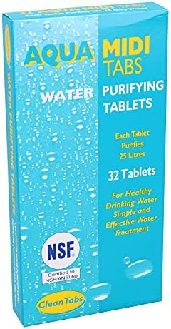 AB Tools Aqua Midi Tabs 32 Water Purifying Tablets Motorhome Caravan Tank