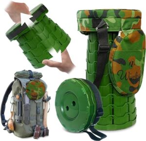 Collapsible Stool for Adults Cushion/Bag in 1-Foldable Stool-Folding Chair-Portable Stool for Adults-Garden Stool-Portable Chair for Adults-Hiking, Camping, Concerts, outdoors (Camo)