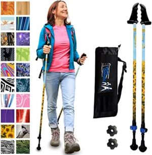 York Nordic Motivator Walking Poles for Balance and Rehab - Patented Stability Grips - Lightweight, Adjustable, and Collapsible - 2 Pieces Adjustable w/flip Locks - Heights 4'6" up to 6'2" - 230 lbs