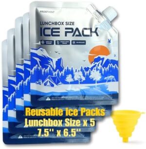 Reusable Ice Packs for Cooler and Lunch Boxes | Lasting Up to 8-48 Hours Freezer Packs | Lunch box and Cooler Long Lasting Ice Packs, Beach Trip Must Haves