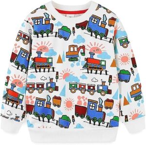 Bumeex Toddler Boy's Kids Crewneck Pullover Sweatshirts 2-7Year