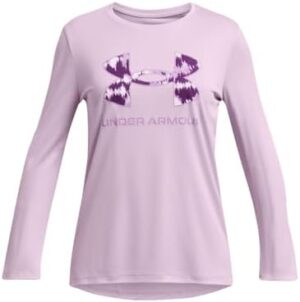 Under Armour Girls' Tech Big Logo Printed Long Sleeve