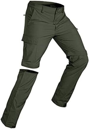 Wespornow Men's-Convertible-Hiking-Pants Quick Dry Lightweight Zip Off Breathable Cargo Pants for Outdoor, Fishing, Safari