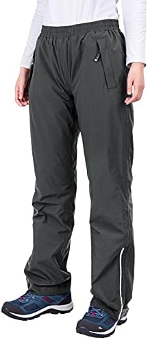 33,000ft Women's Rain Pants, Lightweight Waterproof Rain Over Pants, Windproof Hiking Pants for Outdoor, Fishing, Rainy Day