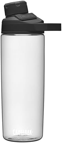 CamelBak Chute Mag BPA Free Water Bottle with Tritan Renew - Magnetic Cap Stows While Drinking, 20oz, Clear